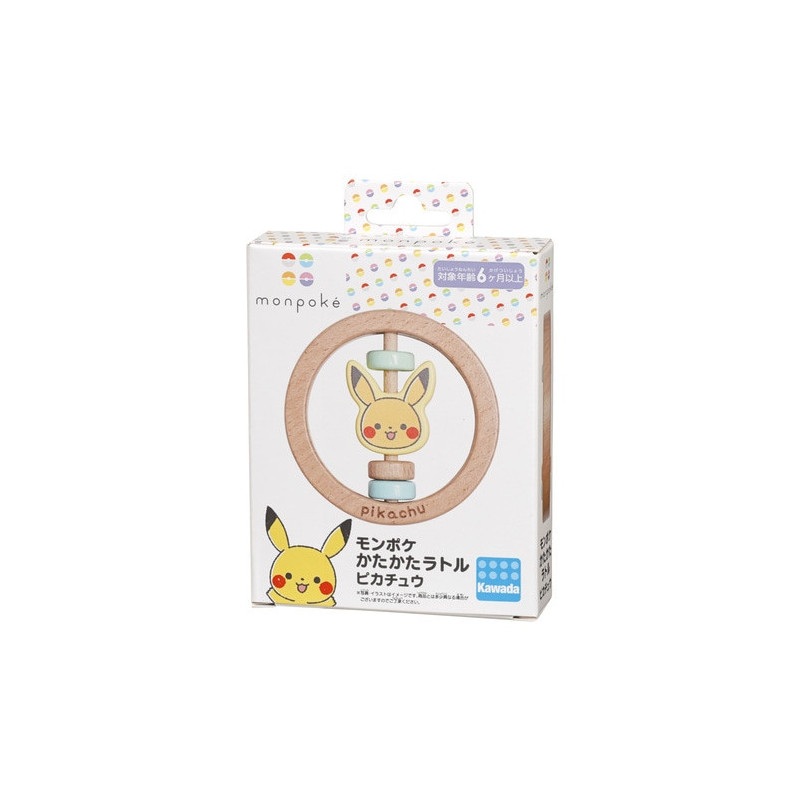 Wooden Rattle Katakata Pikachu Monpok